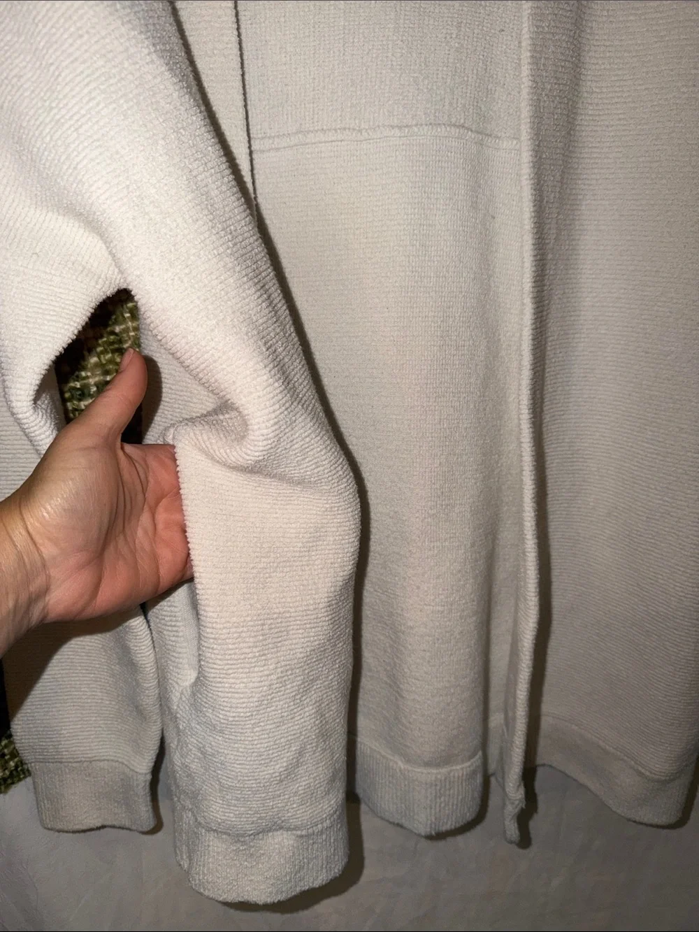 Free People Women's Size M Cream Serenity Ottoman Knit Cardigan Sweater